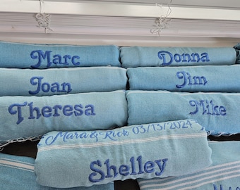 Personalized Beach Towel 40"x70", Monogram Beach Towel, Personalized Gifts, Girls Trip Towel, Bachelorette Party Favor, Wedding Towel Gifts