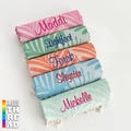 Personalized Beach Towel 70x40 Bachelorette Gift Bridesmaid Wedding Gift, Custom Towel, Beach Bridal Party Towel, Summer Essentials Vacation