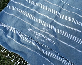 Personalized Beach Towel 40x70" Custom Monogrammed Turkish Towel, Personalized Gifts 100% Organic Cotton