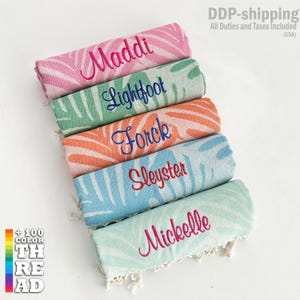 Personalized Turkish Beach Towels 40x70", Personalized Gifts, Custom Towels, Girls Trip Gifts, Bachelorette Party Custom Wedding Gifts