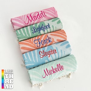Personalized Turkish Beach Towels 40x70&quot;, Personalized Gifts, Custom Towels, Girls Trip Gifts, Bachelorette Party Custom Wedding Gifts