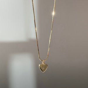 Heart necklace • Gold filled necklace • Love heart necklace