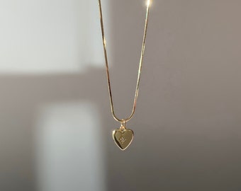 Heart necklace • Gold filled necklace • Love heart necklace