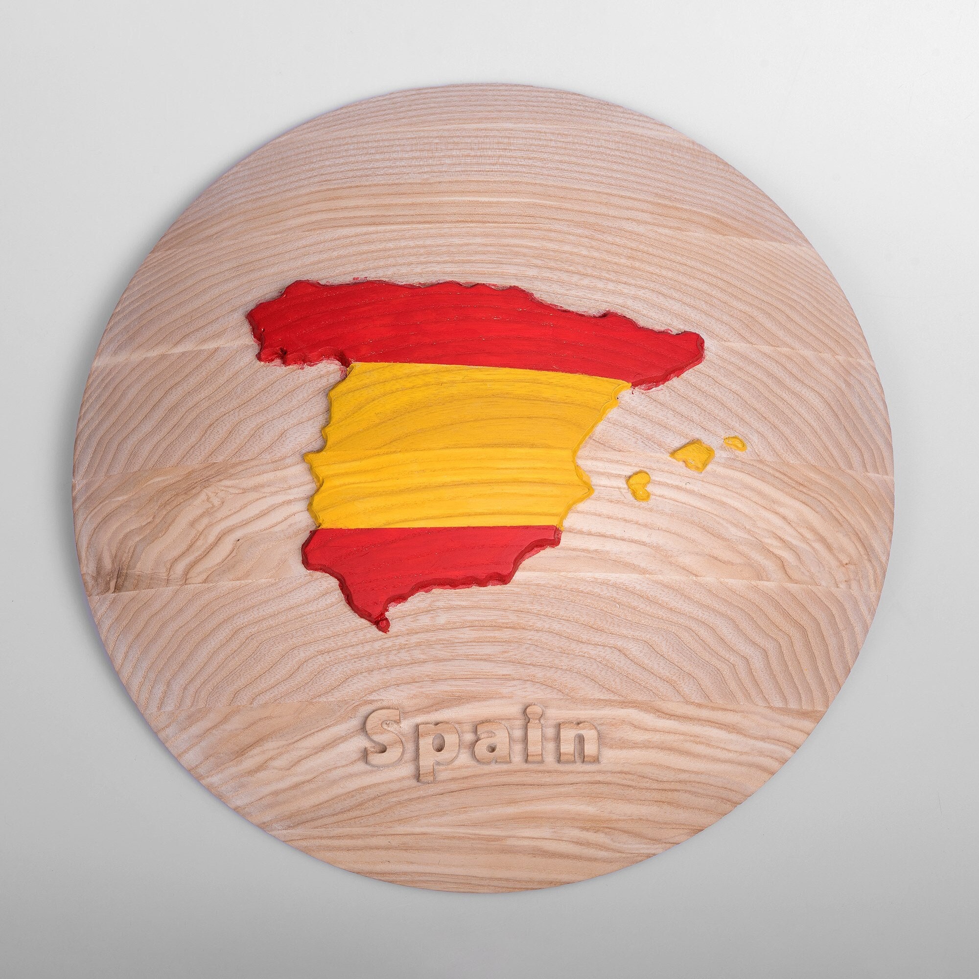 Spain Wooden Map, World Map, Wood Carving, 3d Wall Art, Custom Wood Map