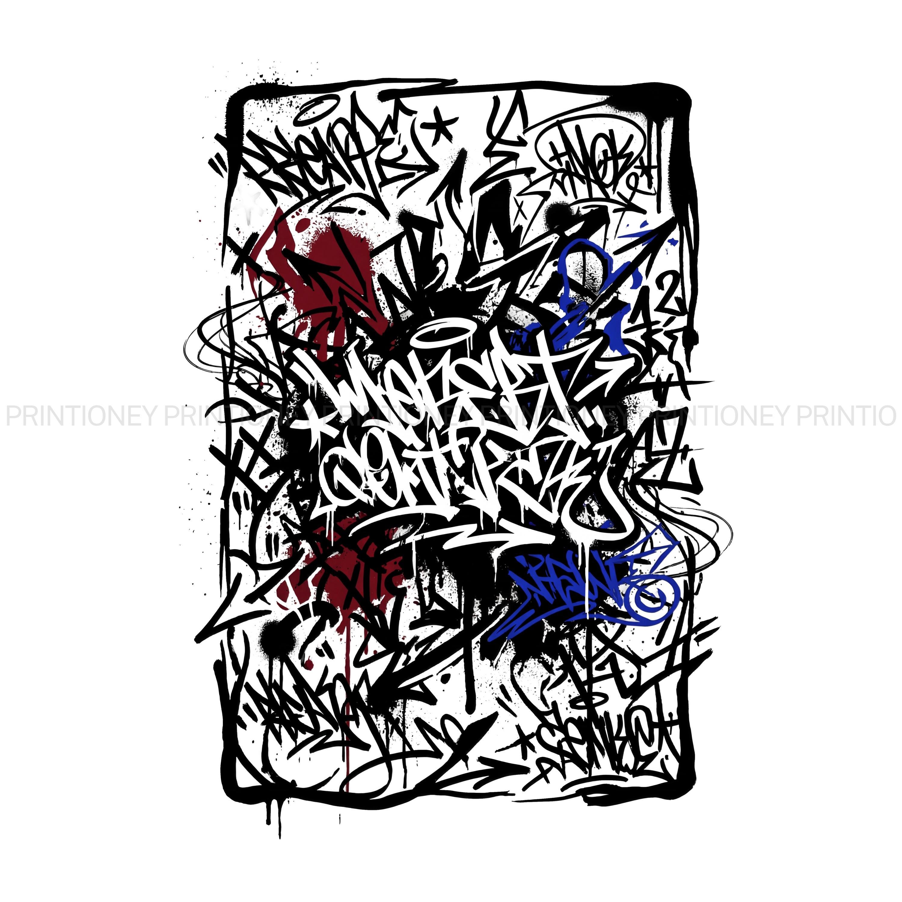 Graffiti Streetwear Clipart Bundle – Urban Graffiti SVG PNG, Street Art ...