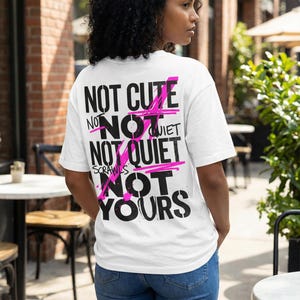 Women streetwear t-shirt design reading “Limited Do Not Copy Original Only” in bold black and pink typography on white tee