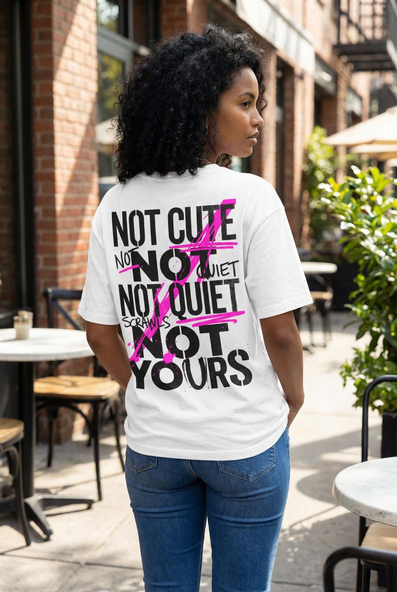 Women streetwear t-shirt design reading “Limited Do Not Copy Original Only” in bold black and pink typography on white tee