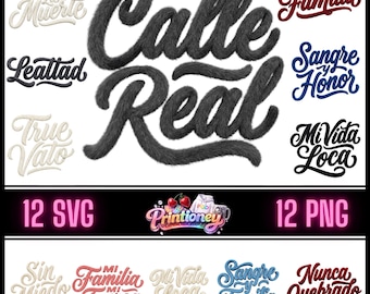 Paquete de letras chicanas PNG con efecto de pelo 3D, tipografía de escritura, letras urbanas, caligrafía SVG para camisetas, sudaderas con capucha y uso comercial.