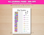 Step Tracker Yearly - PRINTABLE Journal Page - Planner Page - Fitness Tracker - Health Tracker - Fitness Goal - Step Goal - Health Log
