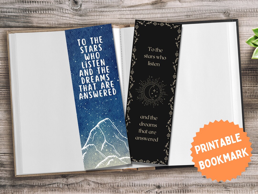 ACOTAR Printable Bookmark Bundle Set of 2 Digital Download - Etsy