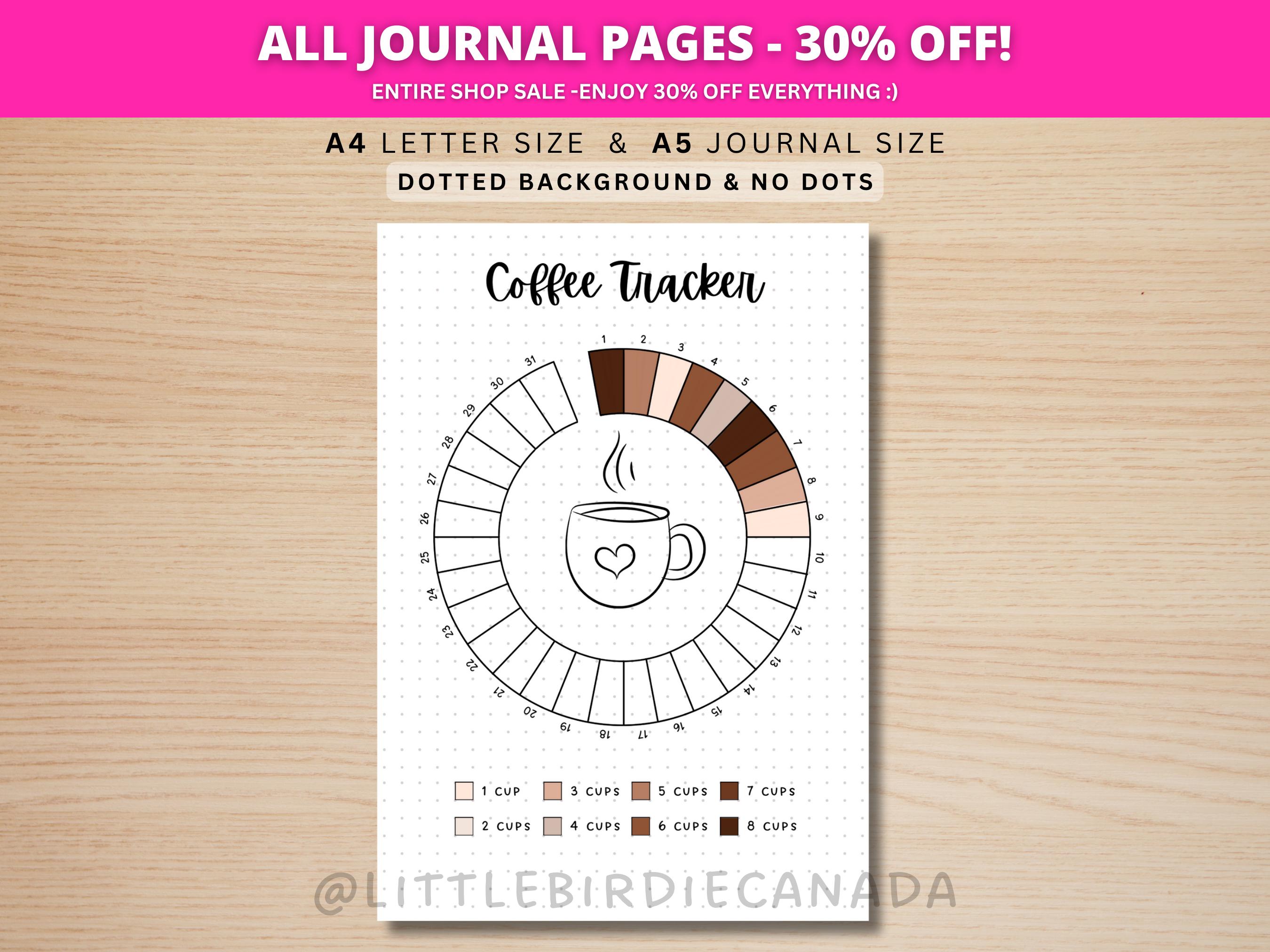 Coffee Tracker - PRINTABLE Journal Page - Planner - Health Tracker ...