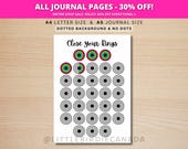 Exercise Rings Fitness Tracker - PRINTABLE Journal Page - Planner Page - Exercise Tracker - Health Tracker - Workout Tracker - Activity Log