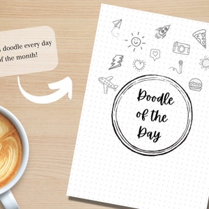Doodle of the Day Journal Page A5 Journal Page PRINTABLE Planner ...