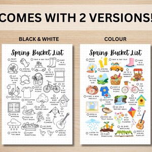 Lista delle cose da fare in primavera - Attività primaverili - Pagina del diario STAMPABILE - Pagina dell'agenda - Lista delle cose da fare in primavera - Elenco delle attività primaverili - Elenco delle cose divertenti in primavera immagine 2