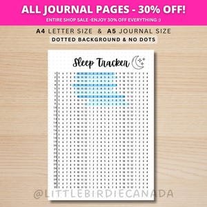 24-Stunden-Schlaftracker - DRUCKBARE Journalseite - Monatlicher Schlaftracker - Schlaftagebuch - Schlafanalytik - Schlafqualität - Schlafzyklus
