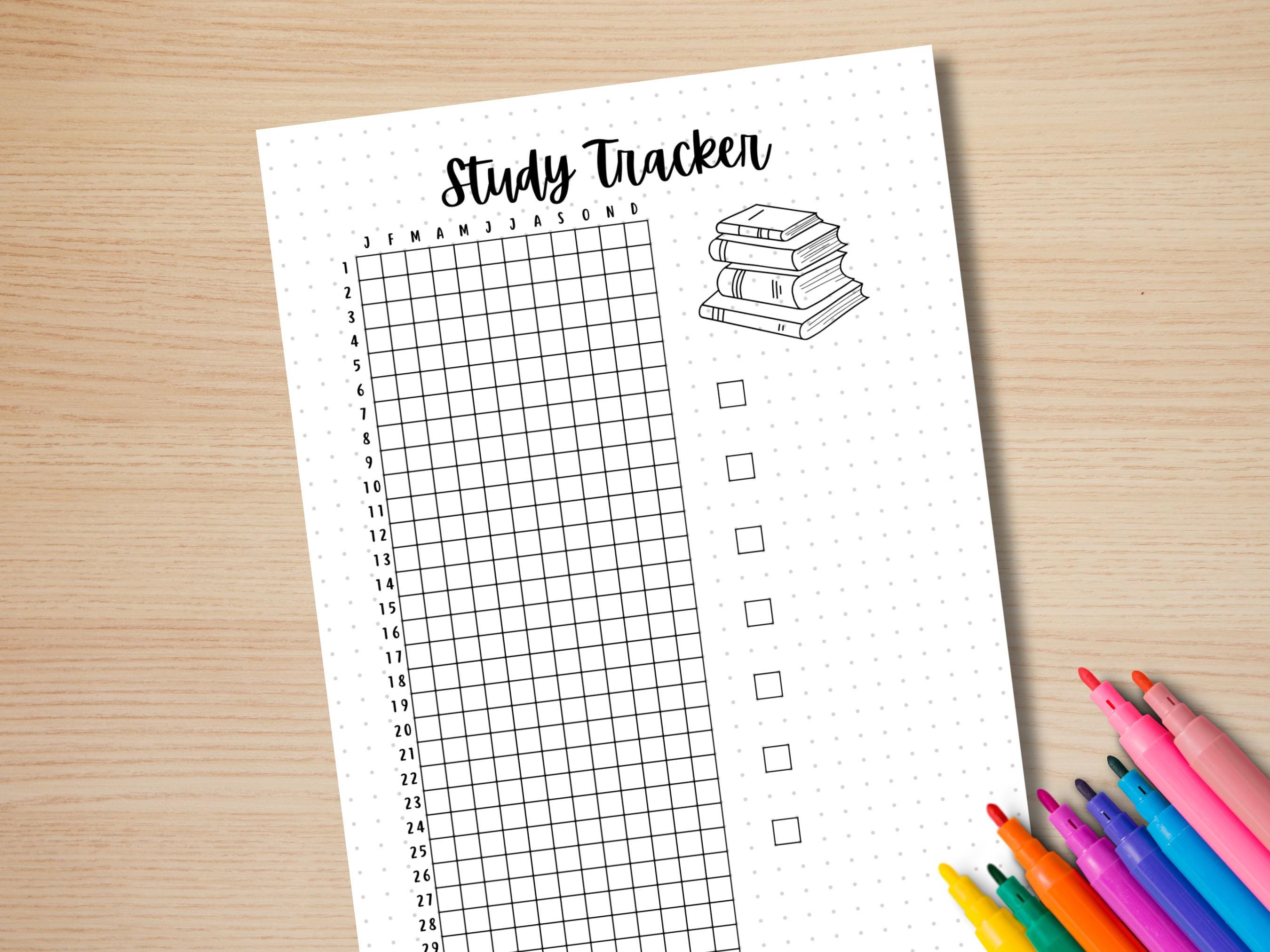 Study Tracker - PRINTABLE Journal Page - Student Journal - Student ...