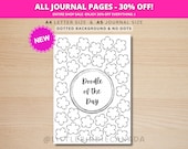 Cherry Blossom Doodle Of The Day - PRINTABLE Journal Page - Cherry Blossom Theme - Digital Planner Page - Drawing Journal - Daily Doodle