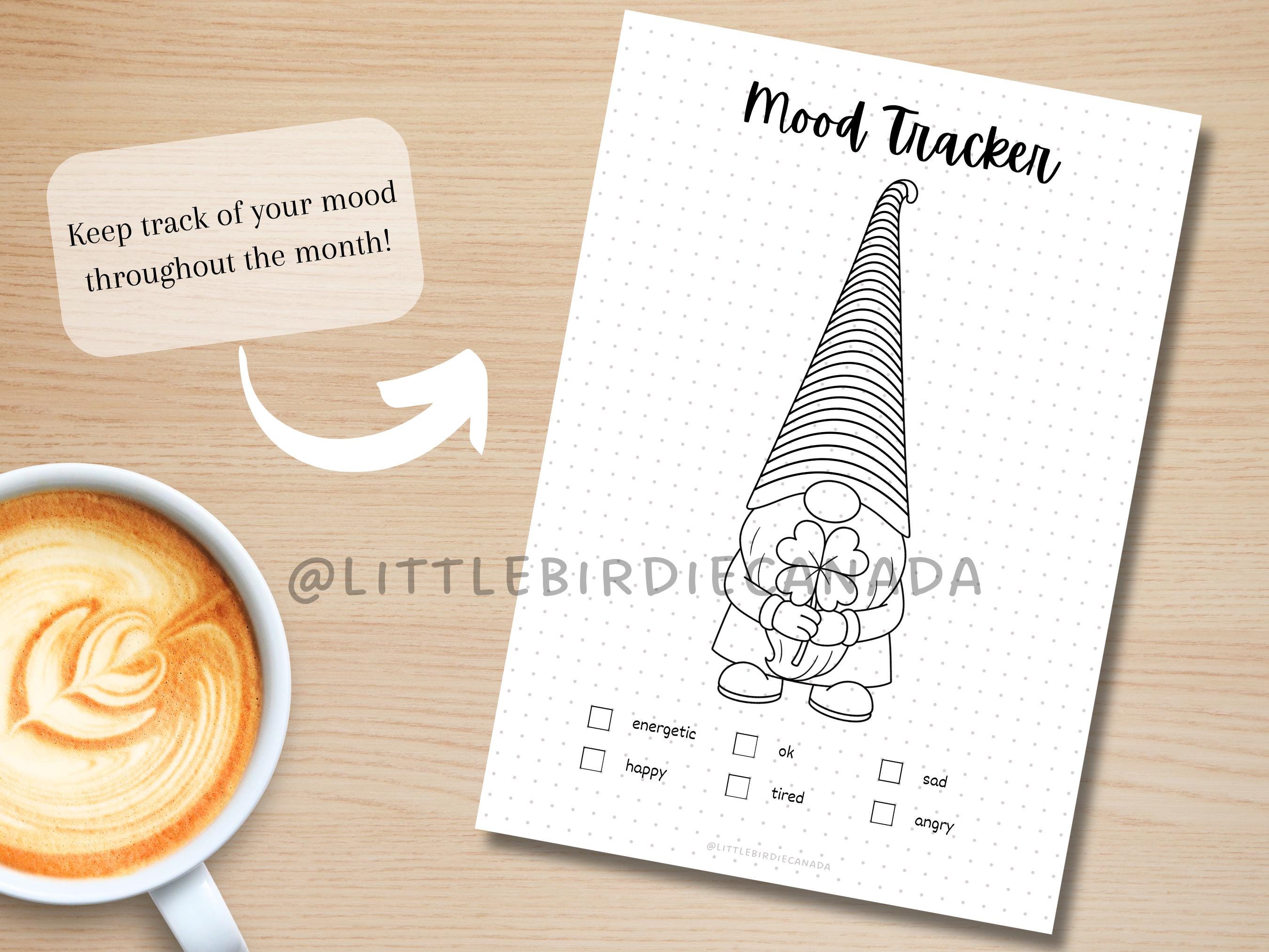 Gnome Mood Tracker - PRINTABLE Journal Page - Garden Gnome Theme ...