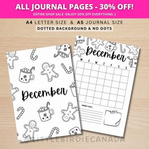 Decembertitelsida - Pepparkakor - Decemberkalender - UTSKRIFTSBAR Kalender - Journaltitelsida och Kalender - Decemberförsättssida