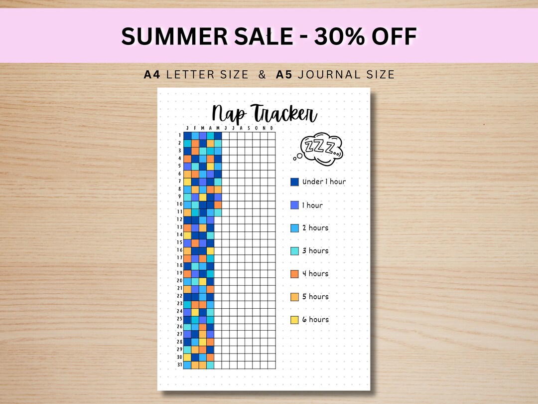Nap Tracker Yearly PRINTABLE Journal Page Track Sleep Sleep Log Sleep ...