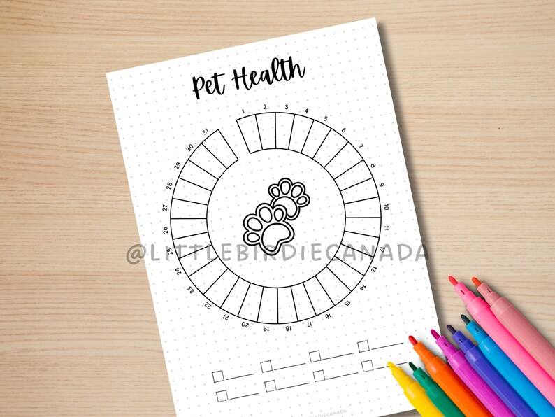 Pet Health Tracker PRINTABLE Journal Page Symptom Tracker Pet Tracker