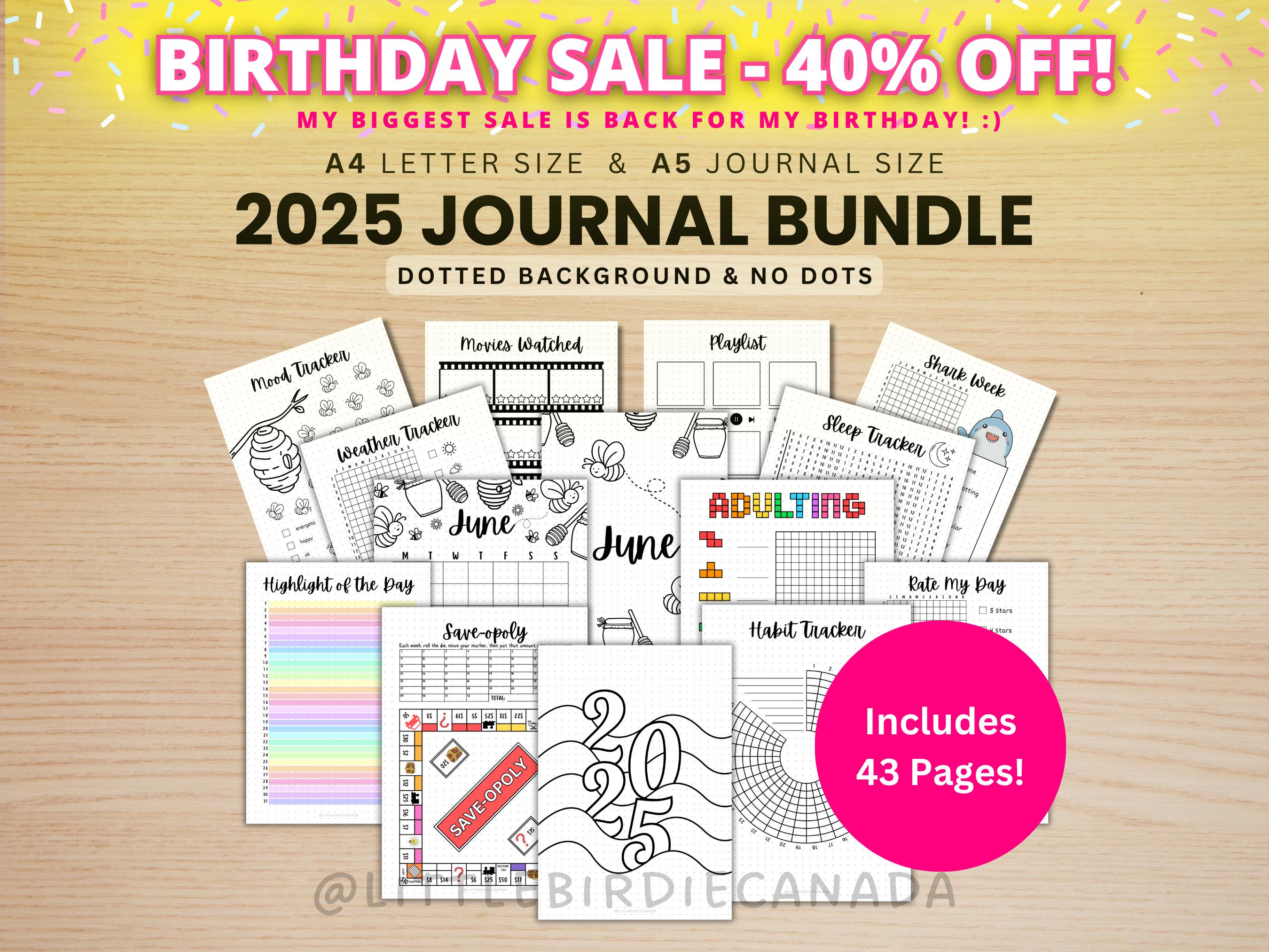 2025 JOURNAL BUNDLE - PRINTABLE Journal Pages - Digital