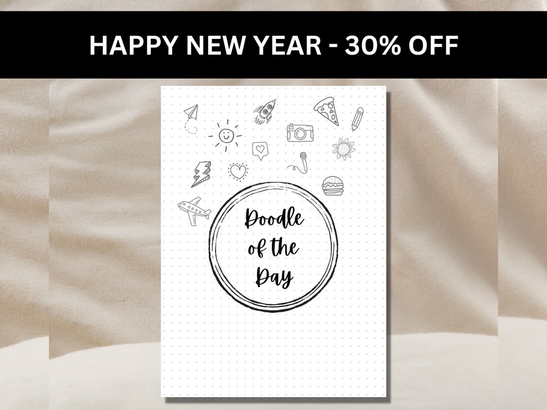 Doodle of the Day Journal Page A5 Journal Page PRINTABLE Planner ...