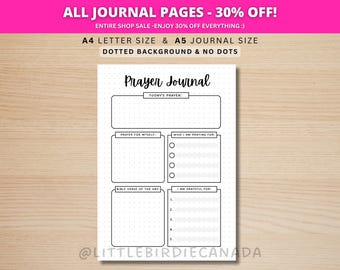 Gebets-Tagebuch - DRUCKBARE Journal Seite - Planer Seite - Dankbarkeits-Journal - Tägliches Gebet Tracker - Tägliches Reflection Journal - Gebets-Tagebuch