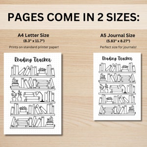 Bookshelf Reading Tracker - PRINTABLE Journal Page - Reading Log - Book ...