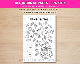 Halloween Mood Tracker - PRINTABLE Journal Page - Planner Page - Feelings Tracker - Daily Mood Tracker - Track Mood - Journal Template