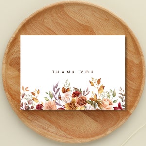 PRINTABLE Thank You Card Flower Thank You Card Floral Thank You Card ...