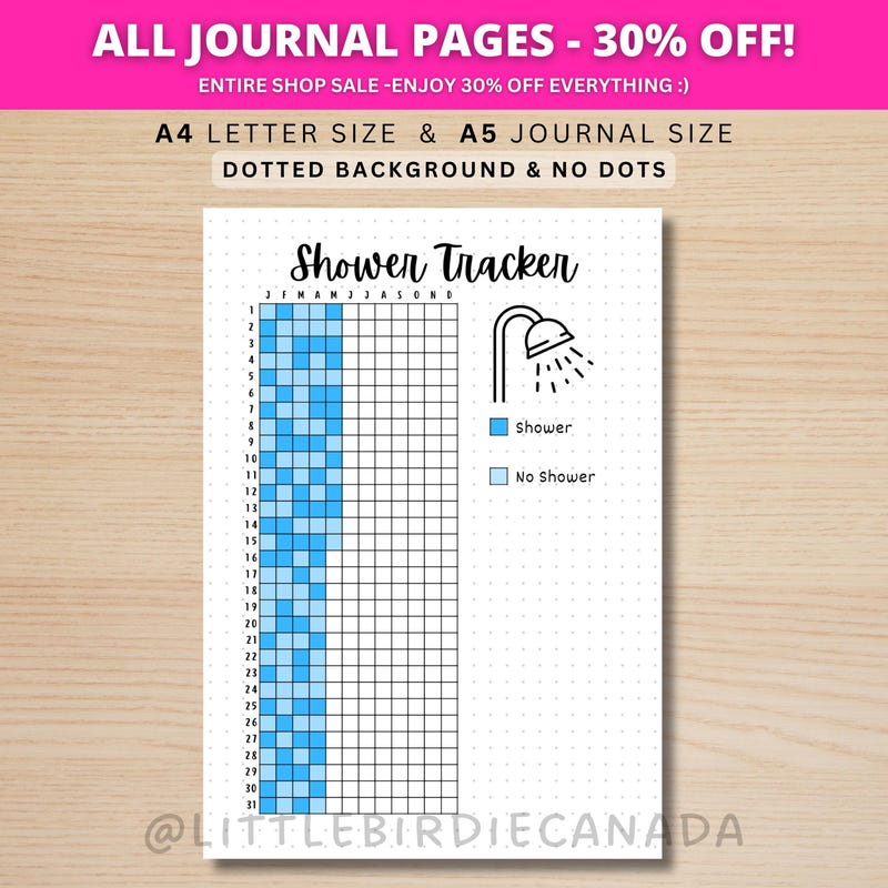 Shower Charts.pdf Shower Schedule Printable - Etsy