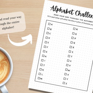 Alphabet Reading Challenge - PRINTABLE Journal Page - Reading Tracker ...