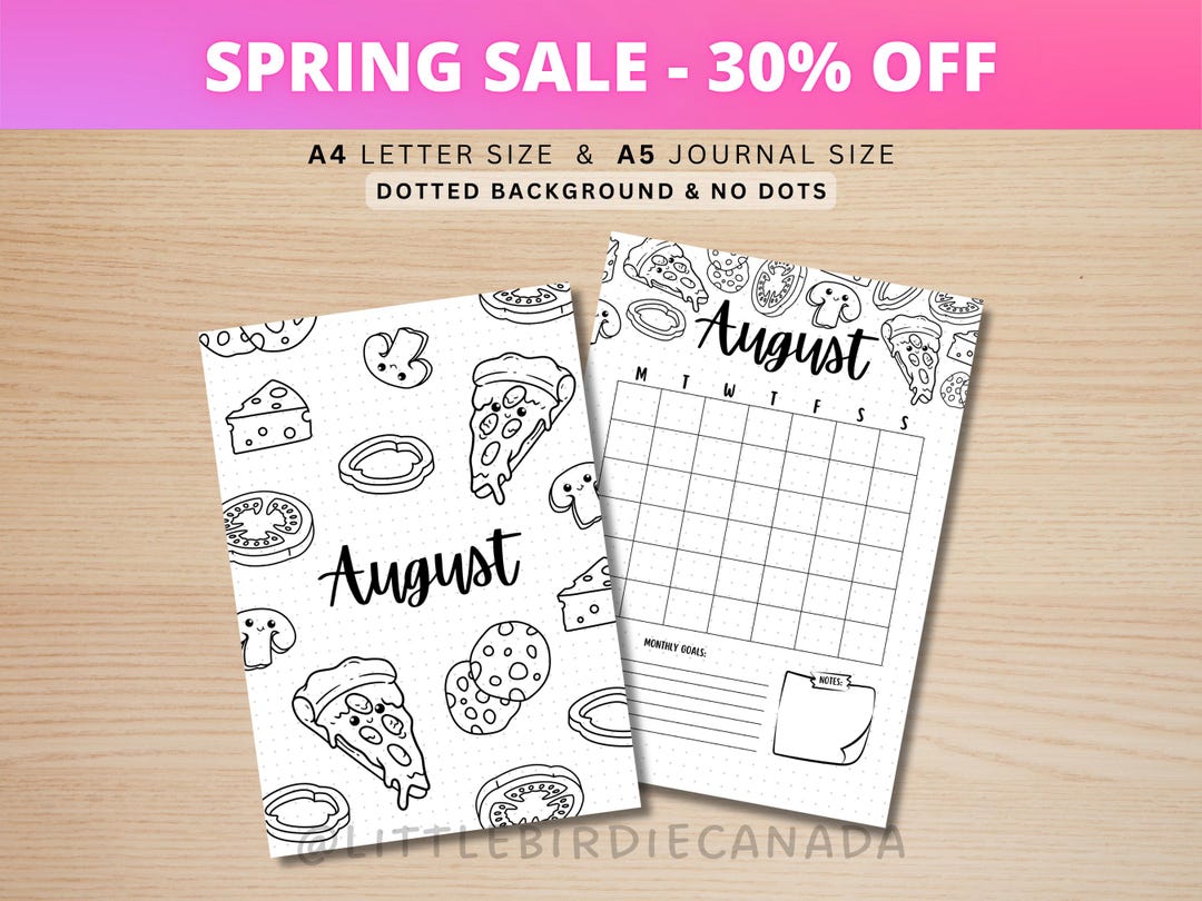 August Title Page - August Calendar - PRINTABLE Calendar - Printable ...