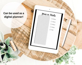 Year in Pixels - PRINTABLE Journal Page - Planner Page