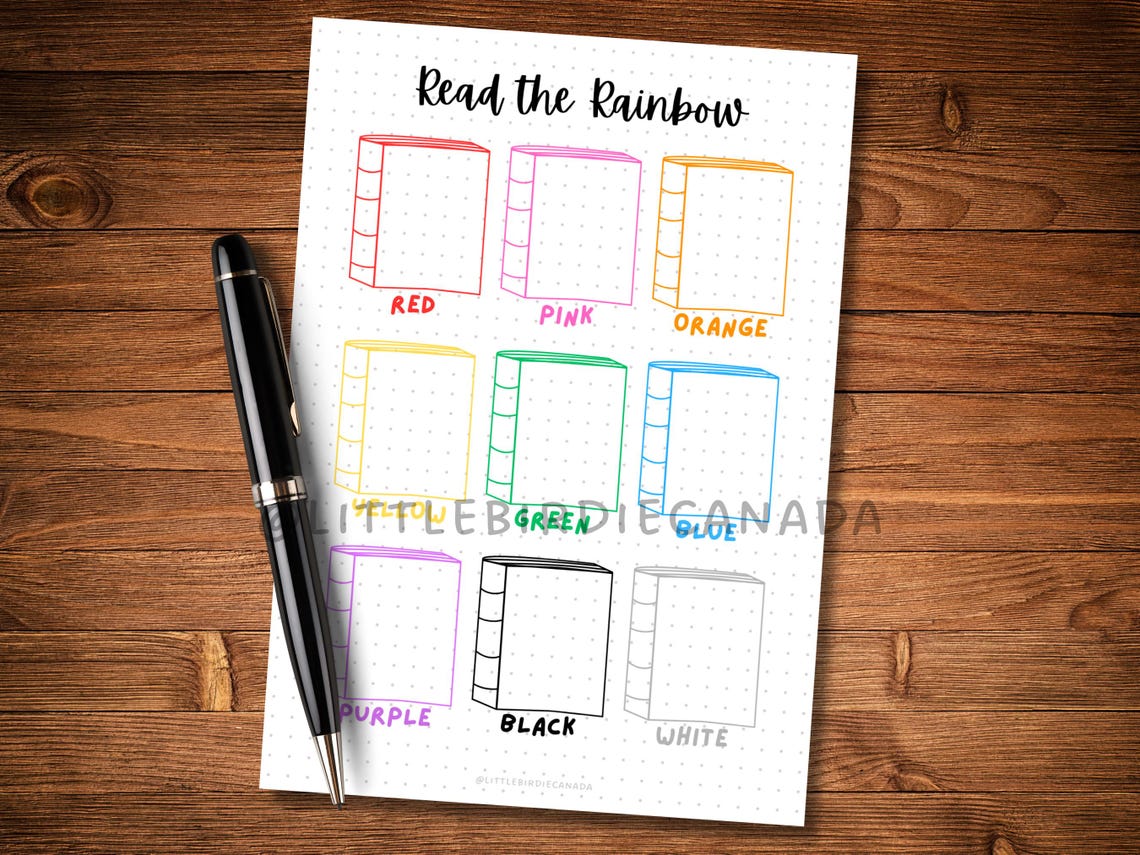 Read the Rainbow - PRINTABLE Journal Page - Reading Challenge - Book ...