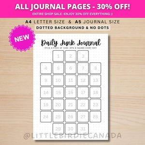 Dagelijks ongewenste dagboek - AFDRUKBARE dagboekpagina - plannerpagina - sjabloon voor ongewenste dagboeken - ongewenste dagboeken