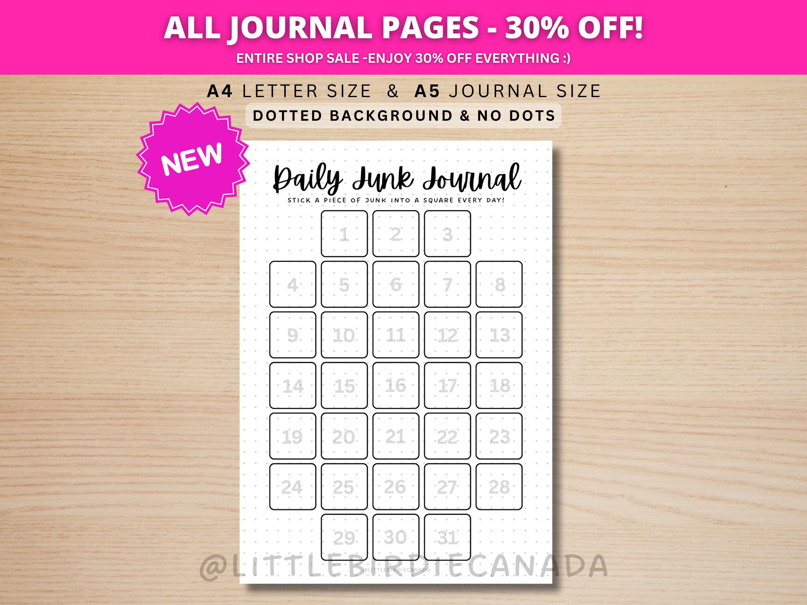 Daily Junk Journal - PRINTABLE Journal Page - Planner Page - Junk ...