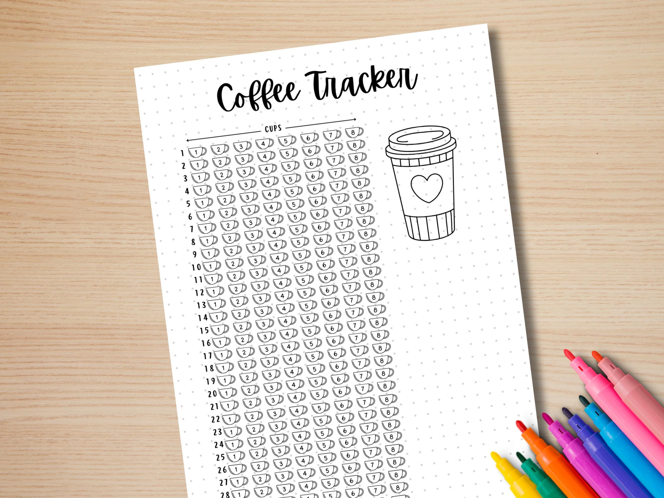 Coffee Tracker - PRINTABLE Journal Page - Planner - Health Tracker ...