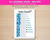 Water Tracker Yearly - PRINTABLE Journal Page - Planner Page - Daily Tracker - Yearly Tracker - Water Log - Hydrate Tracker - Health Tracker