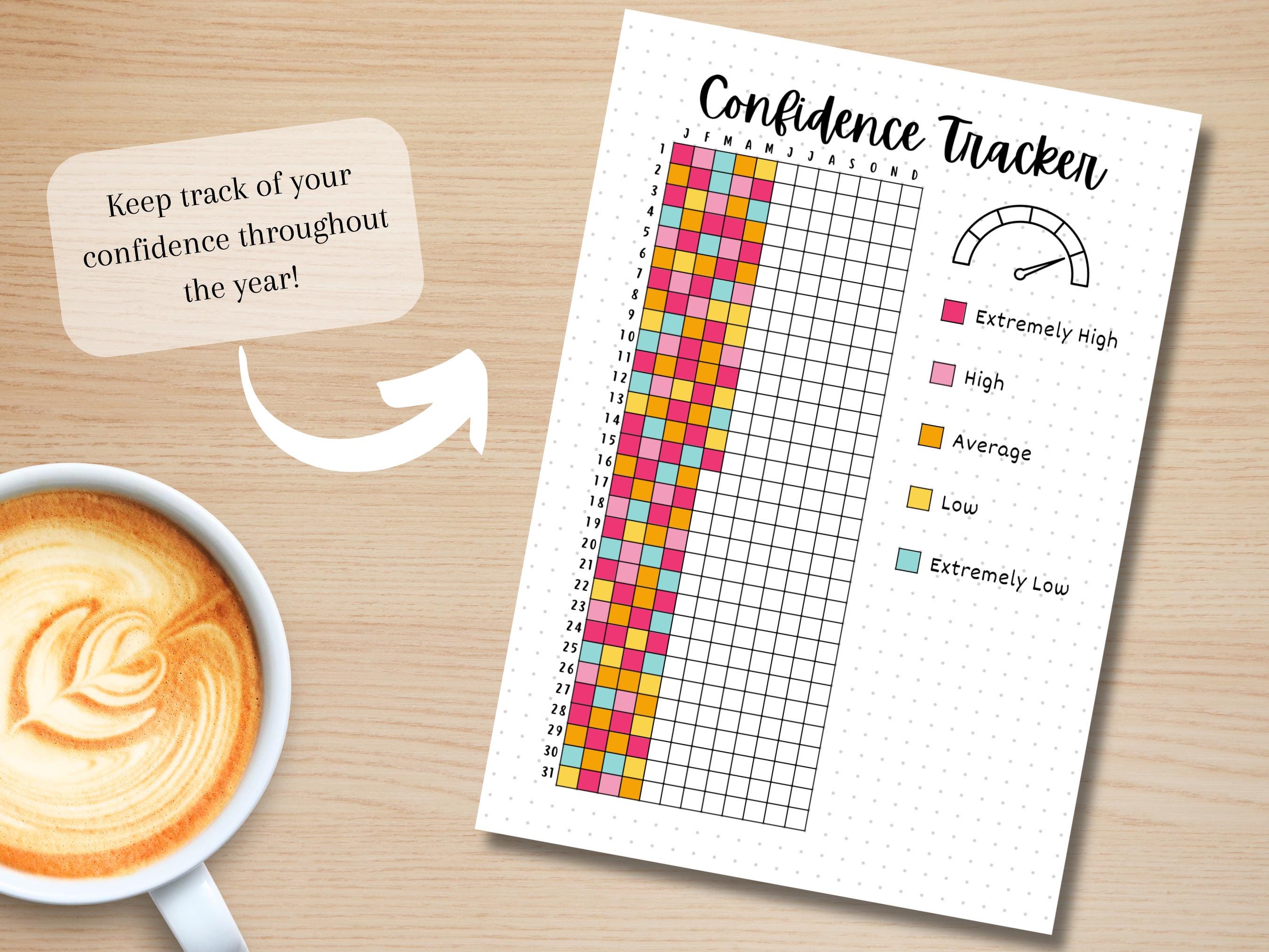 Confidence Tracker - PRINTABLE Journal Page - Planner Page - Track ...