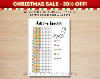 Inhaler Tracker | Printable Journal Page | Asthma Log | Health Tracker ...