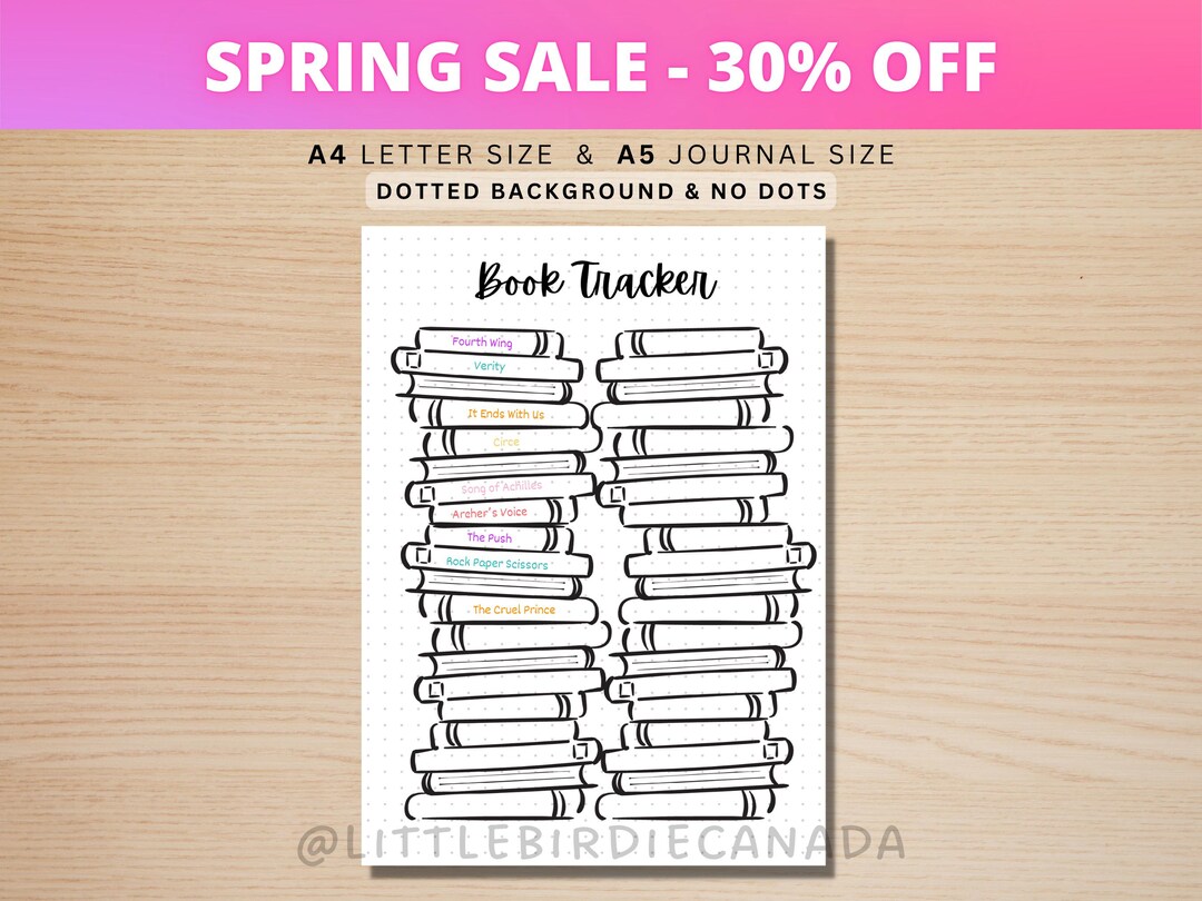 Buy Book Tracker - PRINTABLE Journal Page - Book Journal - Reading Log ...