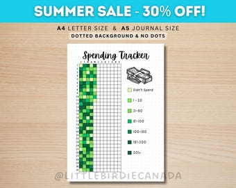Spending Tracker - PRINTABLE Journal Page - Planner Page - Spending Log - Finance Tracker - Expense Tracker - Money Tracker - Money Spending