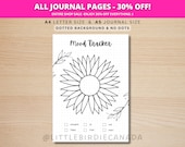 Sunflower Mood Tracker - PRINTABLE Journal Page - Planner Page - Feelings Tracker - Daily Mood Tracker - Track Mood - Journal Template