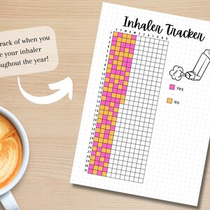 Inhaler Tracker - PRINTABLE Journal Page - Asthma Tracker - Health ...