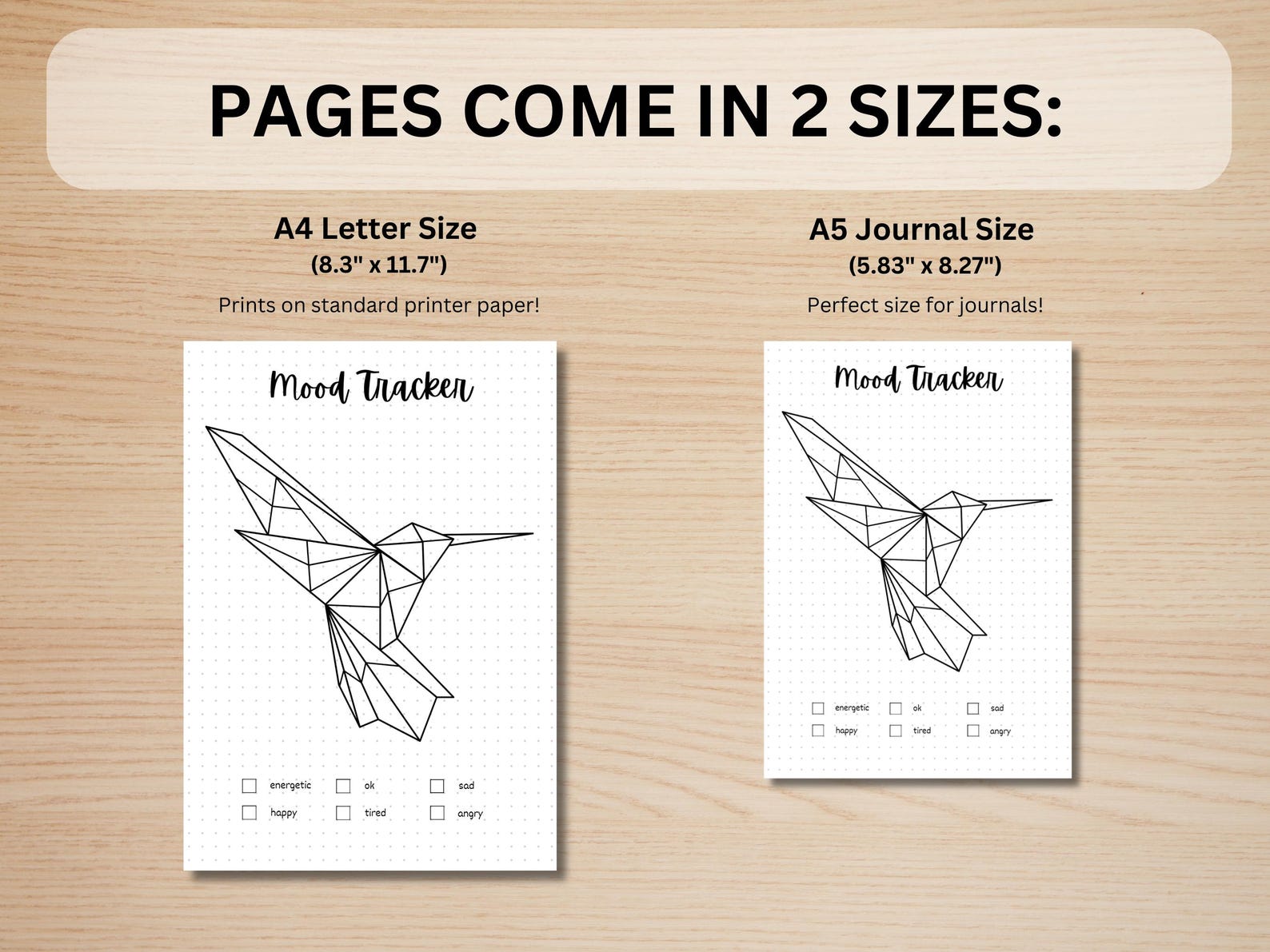 Origami Mood Tracker - PRINTABLE Journal Page - Planner Page - Feelings ...
