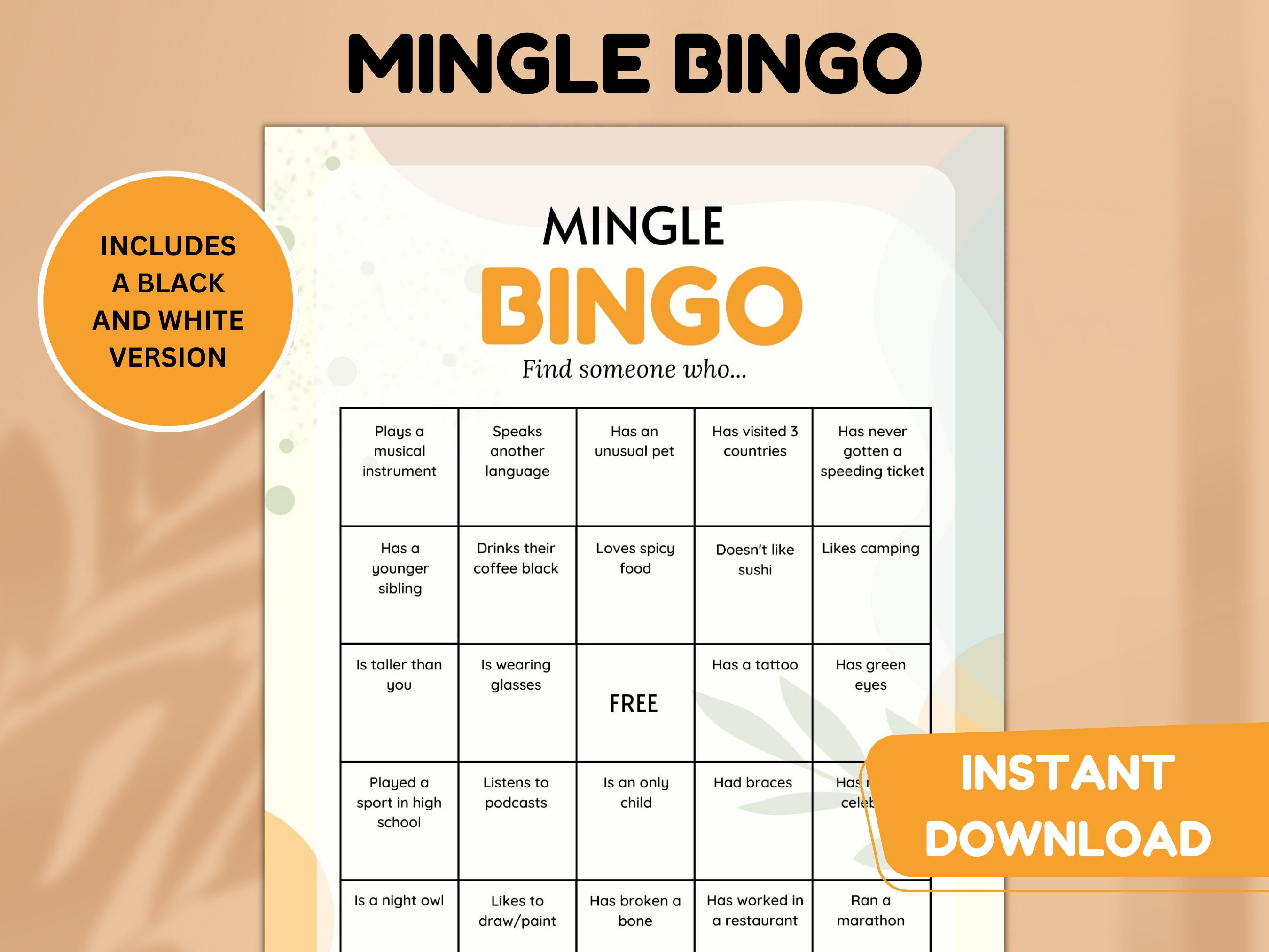mingle-bingo-networking-bingo-game-workplace-bingo-work-bingo-etsy