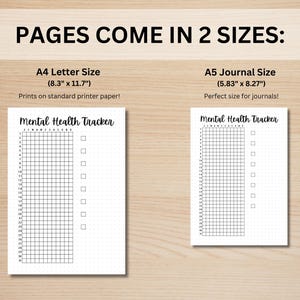 Mental Health Tracker - PRINTABLE Journal Page - Track Mental Health ...