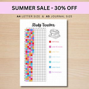 Study Tracker PRINTABLE Journal Page Student Journal Student Planner ...